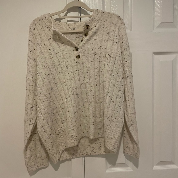 NWT Madewell Donegal Bowden Henley Wool Blend Sweater in Coziest Yarn Cozy Large - Picture 3 of 8